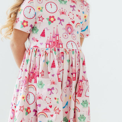 Princess & the Froggie S/S Pocket Twirl Dress