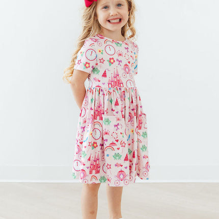 Princess & the Froggie S/S Pocket Twirl Dress