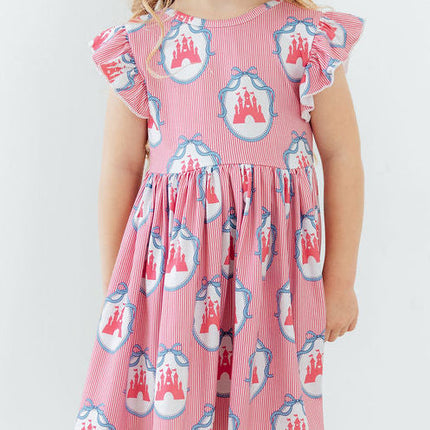 Once Upon a Castle Flutter Sleeve Twirl Dress