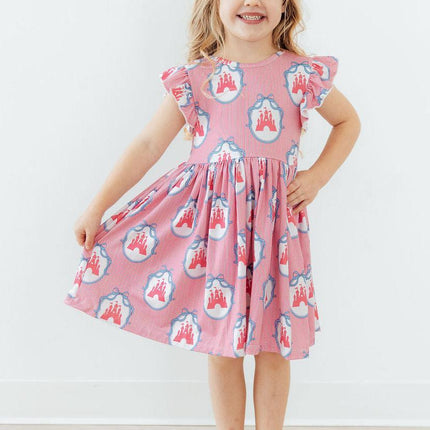 Once Upon a Castle Flutter Sleeve Twirl Dress