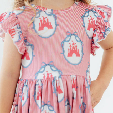 Once Upon a Castle Flutter Sleeve Twirl Dress