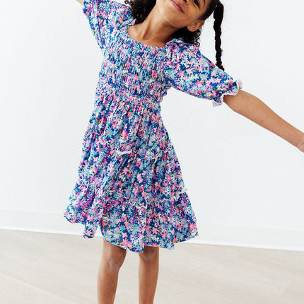 Darling Daisies Smocked Ruffle Dress
