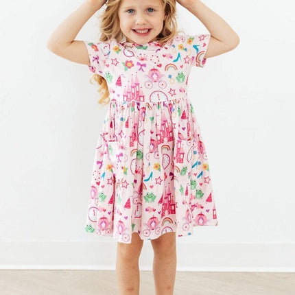 Princess & the Froggie S/S Pocket Twirl Dress