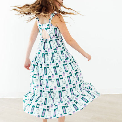 Surfer Girl Ruffle Maxi Dress
