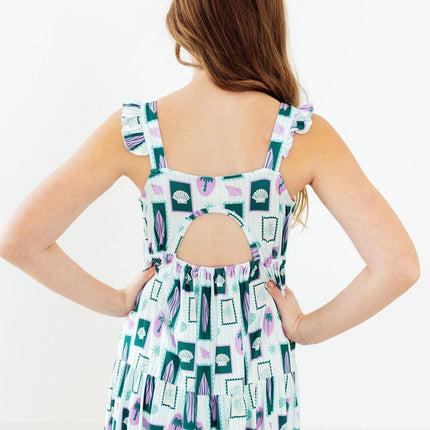 Surfer Girl Ruffle Maxi Dress