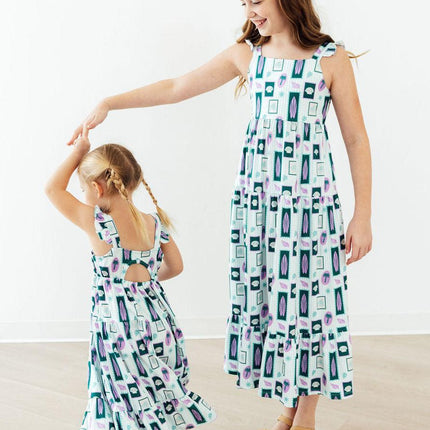 Surfer Girl Ruffle Maxi Dress