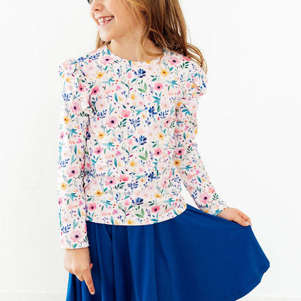 Morning Meadows L/S Ruffle Tee