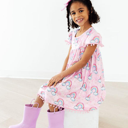 Sparkling Rainbows Pom Pom Dress