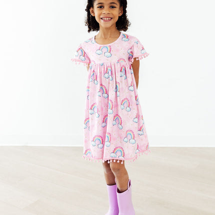 Sparkling Rainbows Pom Pom Dress