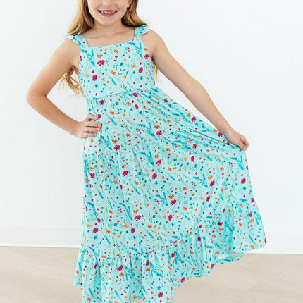Bluebell Breeze Ruffle Maxi Dress