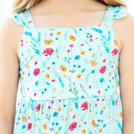 Bluebell Breeze Ruffle Maxi Dress