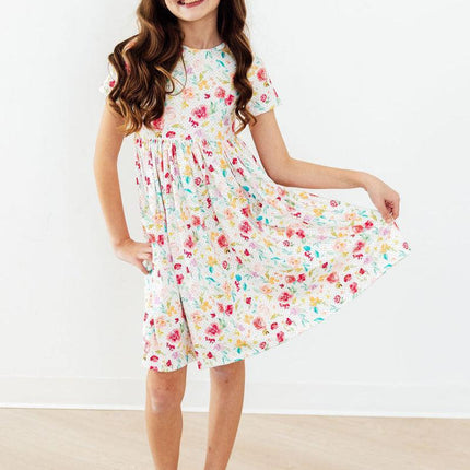 Painted Posies S/S Pocket Twirl Dress