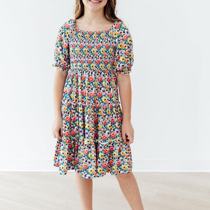 Beautiful Blossoms Smocked Ruffle Dress