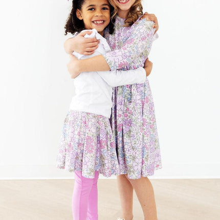 Spring Gardens 3/4 Sleeve Pocket Twirl Dress