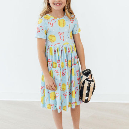 Softball Sweetie S/S Pocket Twirl Dress