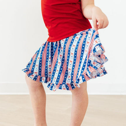 All-American Girl Ruffle Twirl Skort