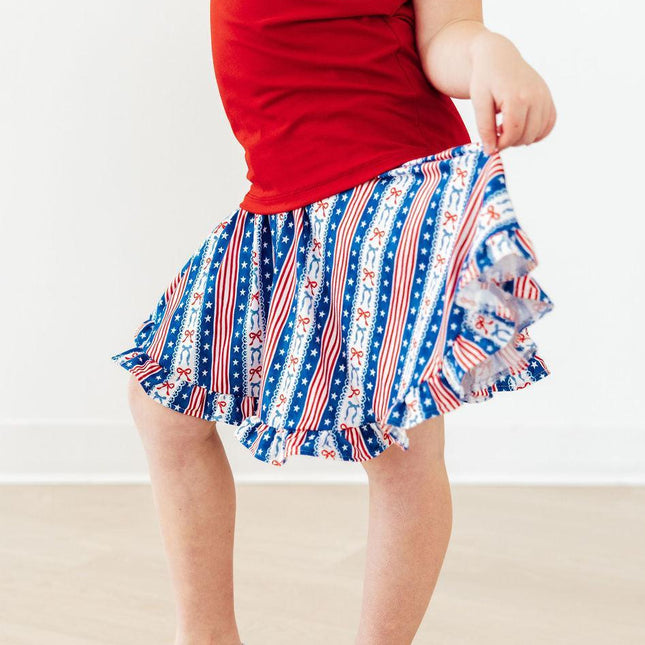All-American Girl Ruffle Twirl Skort - Dashing Nova