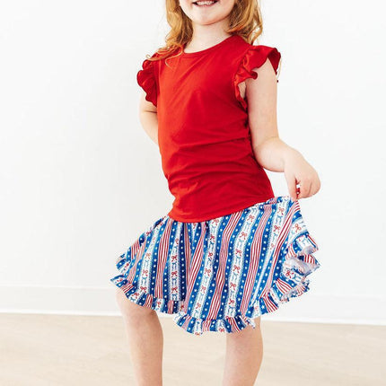 All-American Girl Ruffle Twirl Skort