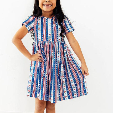 All-American Girl S/S Pocket Twirl Dress