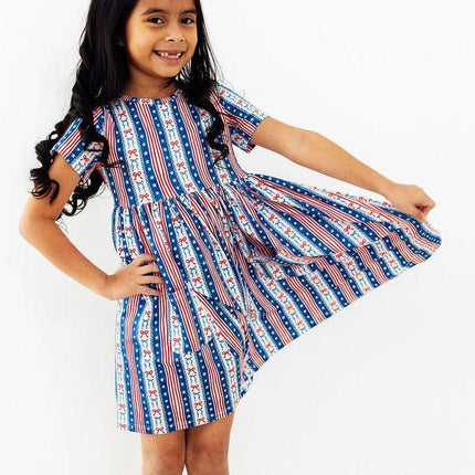 All-American Girl S/S Pocket Twirl Dress