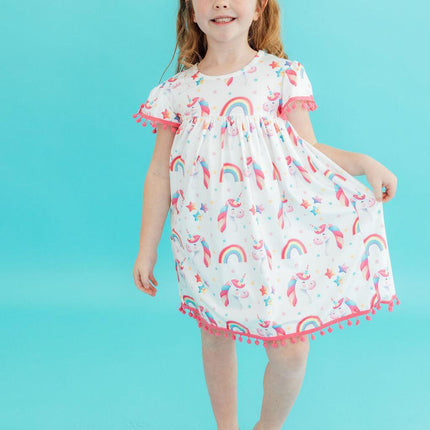 Unicorn Magic Pom Pom Dress