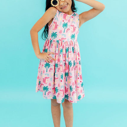 Pink Gator-ade Tank Twirl Dress