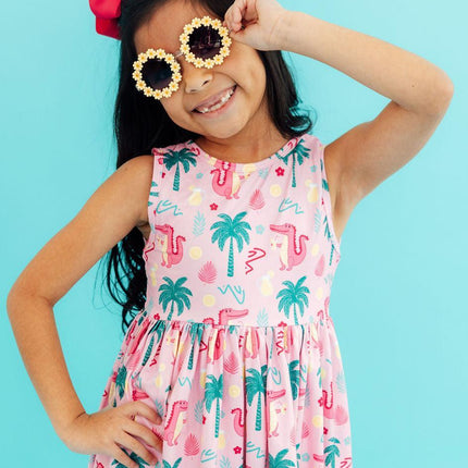 Pink Gator-ade Tank Twirl Dress