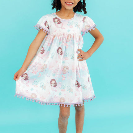 Mermaid Fairytale Pom Pom Dress
