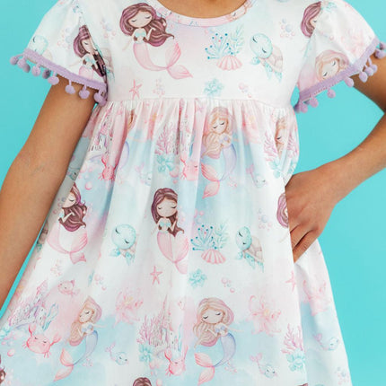 Mermaid Fairytale Pom Pom Dress