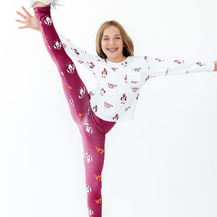 Virginia Tech Maroon Hokie Leggings