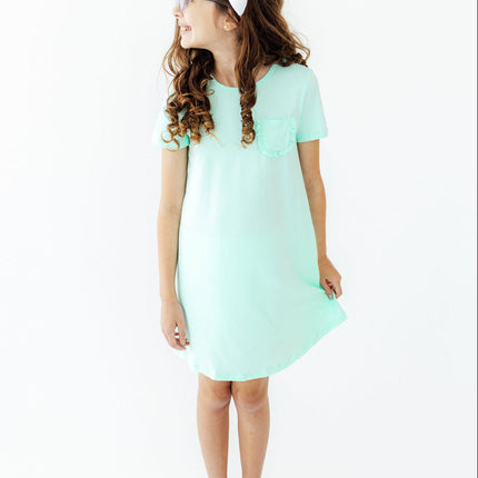 SALE Pastel Green T-Shirt Dress