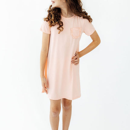 Peach T-Shirt Dress