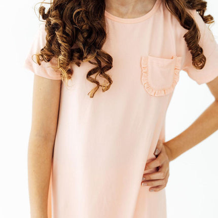 Peach T-Shirt Dress
