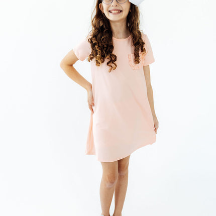 Peach T-Shirt Dress