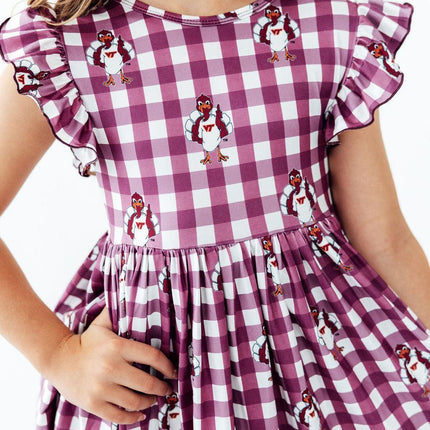 Virginia Tech Plaid Hokie Flutter Twirl Dress