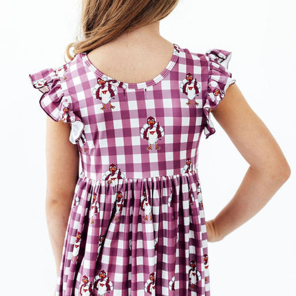 Virginia Tech Plaid Hokie Flutter Twirl Dress