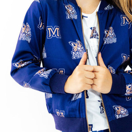 Montana State University Blue Bobcat Satin Jacket