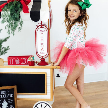 Bows & Mistletoe 3/4 Tutu Leotard