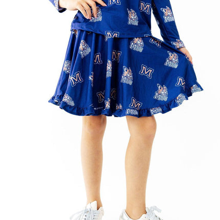 Montana State University Blue Bobcat Ruffle Twirl Skort