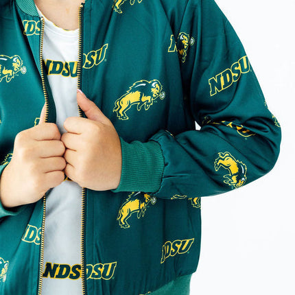North Dakota State University Green Bison Satin Jacket
