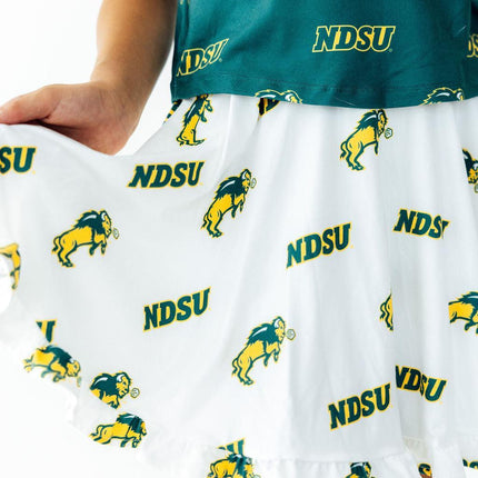 North Dakota State University White Bison Ruffle Twirl Skort