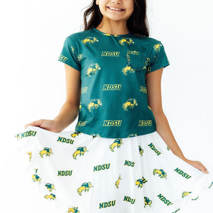 North Dakota State University White Bison Ruffle Twirl Skort