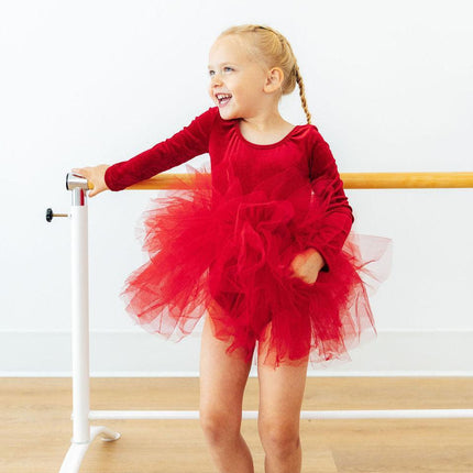 Red Velvet L/S Tutu Leotard