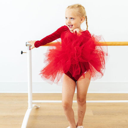 Red Velvet L/S Tutu Leotard