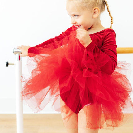 Red Velvet L/S Tutu Leotard