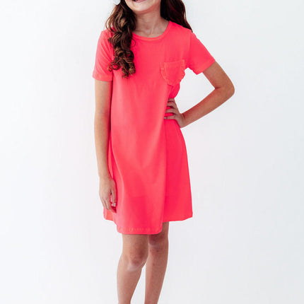 Neon Pink T-Shirt Dress