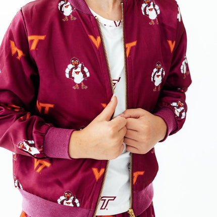 Virginia Tech Maroon Hokie Satin Jacket