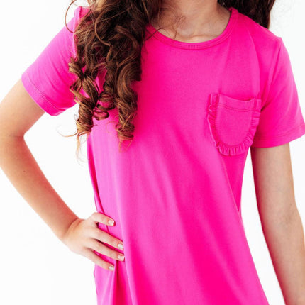 Hot Pink T-Shirt Dress