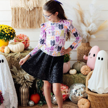 Tied with a Boo Lavender L/S Ruffle Tee - Dashing Nova