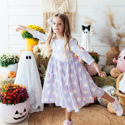 Feeling Fa-boo-lous 3/4 Sleeve Pocket Twirl Dress - Dashing Nova